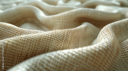 Close Up View of White Fabric