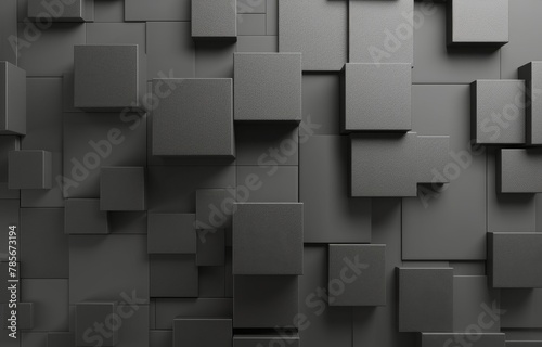 Array of Cubes in Black and White