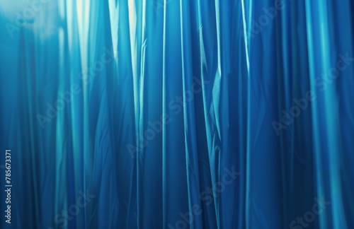 Blue Curtain With Lights