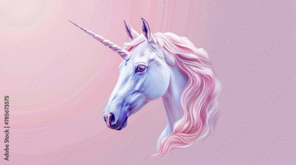 An adorable isolated flying unicorn horn   AI generated illustration