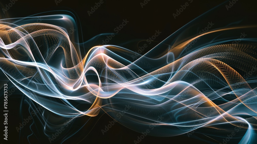 Energetic lines and shapes in motion AI generated illustration Energetic lines and shapes in motion AI generated illustration