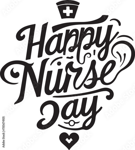 Super Nurses: Celebrating Nurse Day typography T-shirt Design.