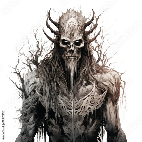 Illustration of a Draugr on a White Background