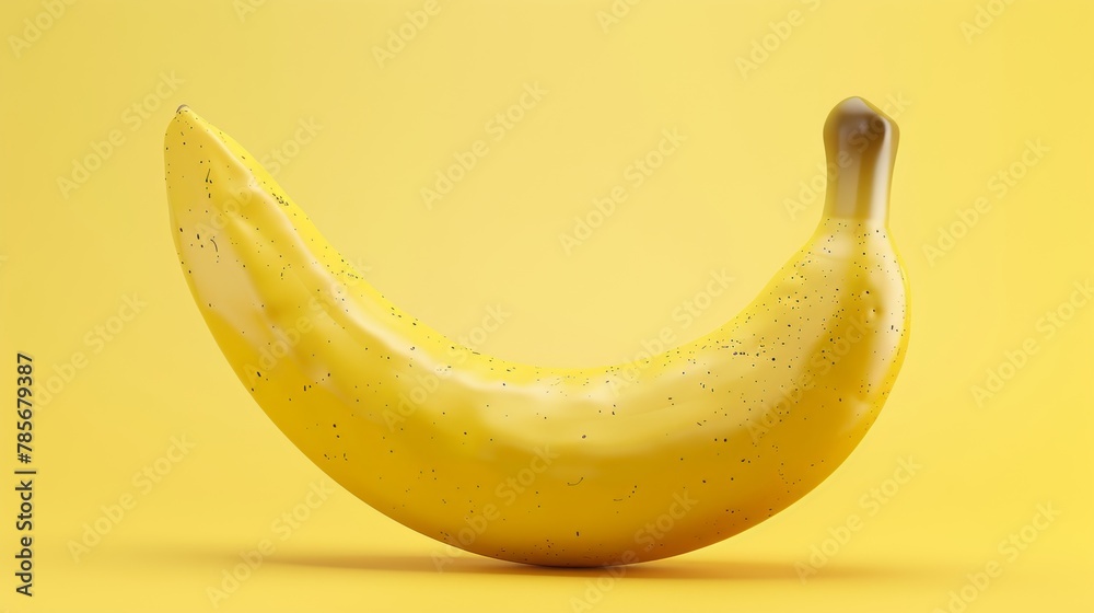 Quirky banana with a bold 3d look  AI generated illustration