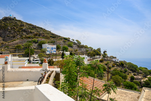 Landscape of traditional Greek village of Nikia. Nisyros island, Greece © vivoo
