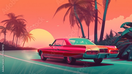 Retro-inspired graphics with a modern twist AI generated illustration