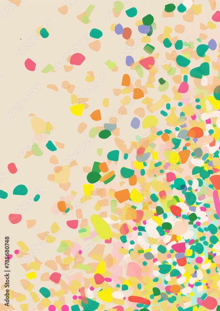 A Cheerful Birthday Celebration with Vibrant Confetti Generative AI A Cheerful Birthday Celebration with Vibrant Confetti Generative AI