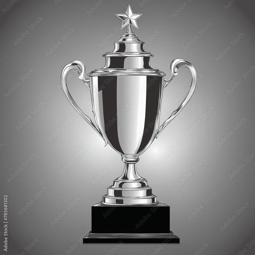 Silver champion cup isolated on black background. Silver champion cup isolated on black background.