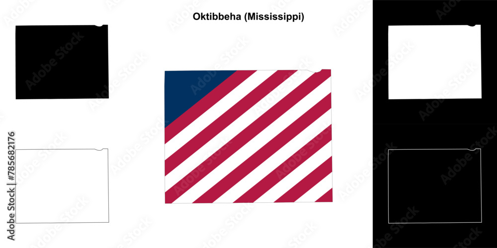 Oktibbeha County (Mississippi) outline map set Oktibbeha County (Mississippi) outline map set