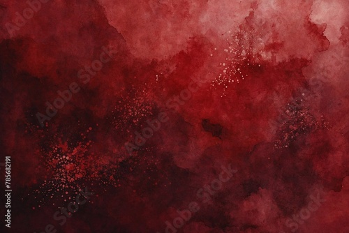 Watercolor red background with strong paint texture