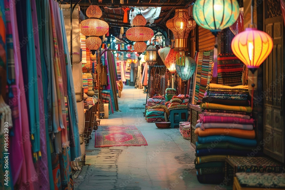 Obraz premium bustling bazaar