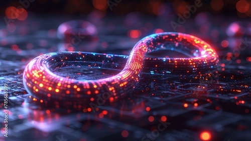 Infinite Luminescent Code: A Cascading Loop of Light Generative AI