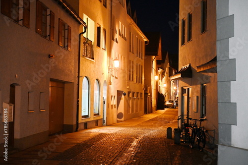 Altstadt in Fuessen, nachts photo