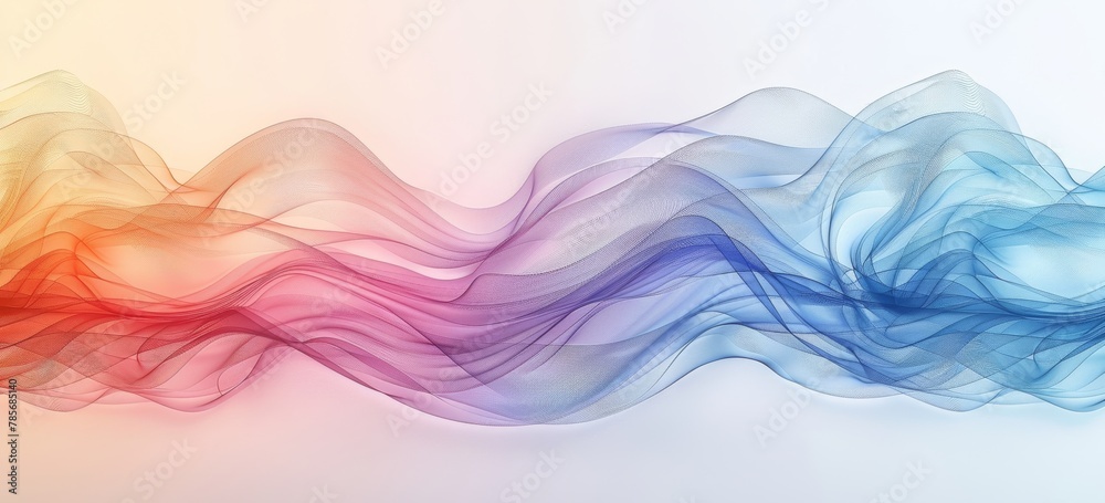 Rainbow Swirls on Minimalist White Canvas Generative AI Rainbow Swirls on Minimalist White Canvas Generative AI