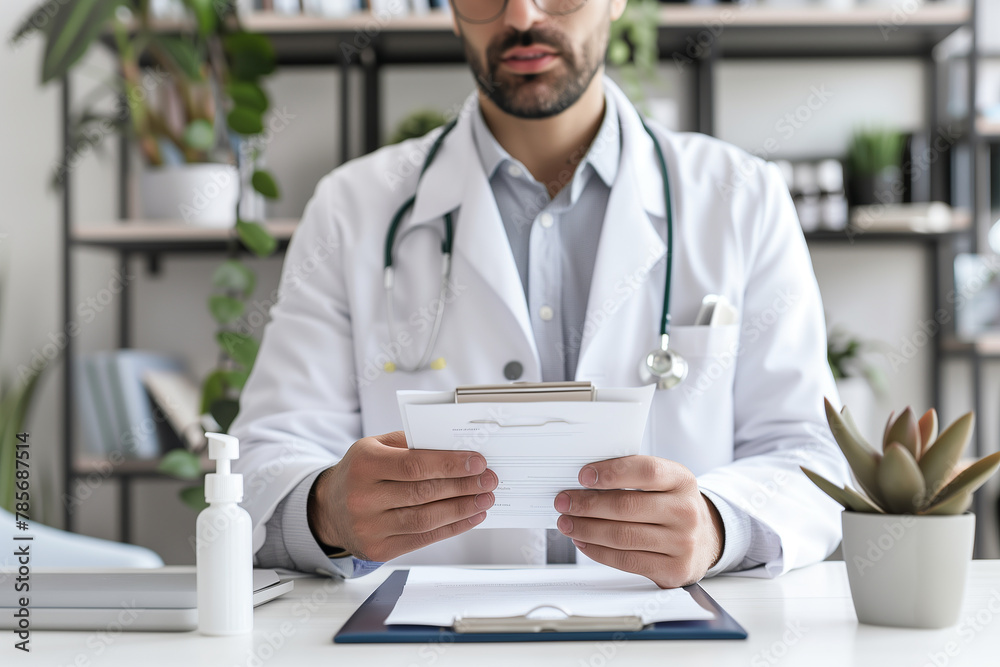 male medicine professional's dedication to patient care, with mock-up elements reflecting trust and confidence in healthcare services, male medicine professional's dedication to patient care, with mock-up elements reflecting trust and confidence in healthcare services,