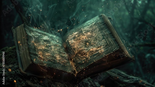 dream where a person finds an ancient tome that reveals insights into personal trials they will face, preparing them for the journey ahead © Anna