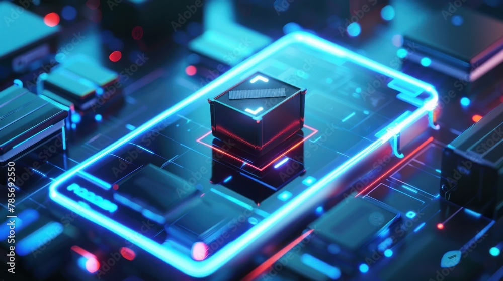 An illustration showing a smartphone designed as a digital ballot box for secure online voting An illustration showing a smartphone designed as a digital ballot box for secure online voting
