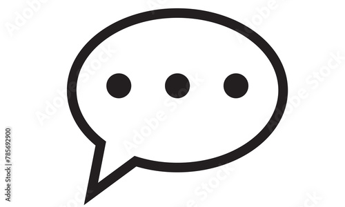 chat message icon set, Chat speech bubble, Social media message. Vector illustration