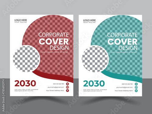 Facebook cover design poster a4 catalog or Corporate book cover design template.