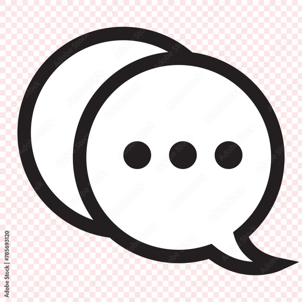 Chat vector icon. Talk bubble speech icon. Blank empty bubbles vector design elements. Chat vector icon. Talk bubble speech icon. Blank empty bubbles vector design elements.