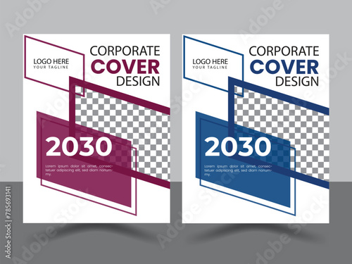Facebook cover design poster a4 catalog or Corporate book cover design template.