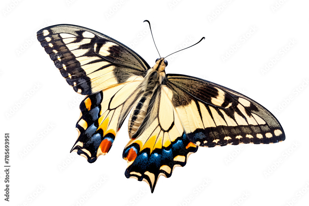 Beautiful Swallowtail butterfly isolated on a white background with clipping path Beautiful Swallowtail butterfly isolated on a white background with clipping path