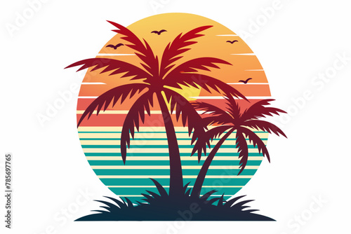 t-shirt-design--summer-vibes-poster-for-t-shirt vector illustration