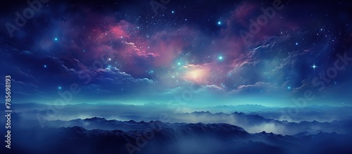 3d abstract space sky with stars and nebula Background Generative AI © KRIS