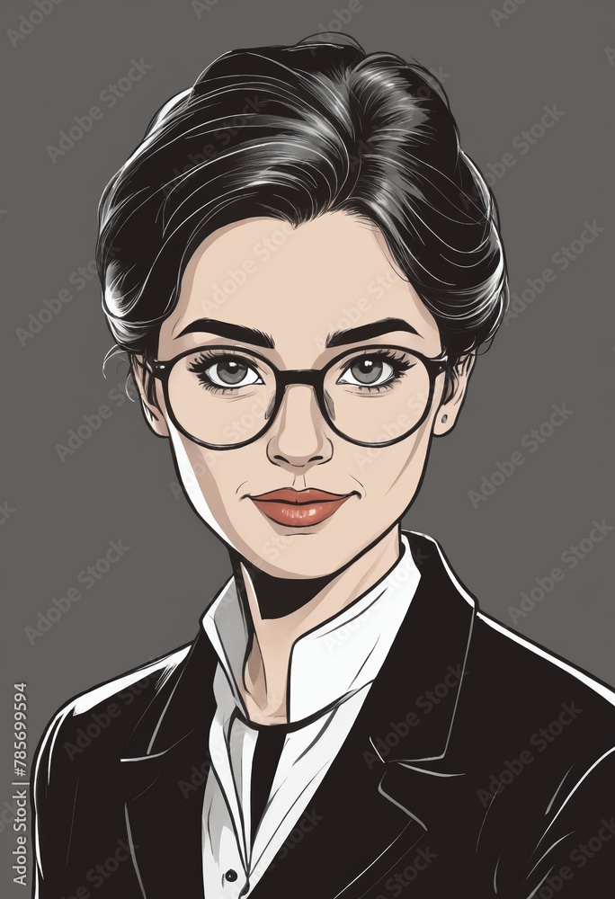 Professional Poise: Digital Portrait of a Person in White Coat