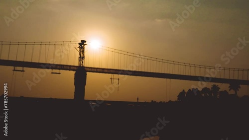 Old Bridge with Sunset In India