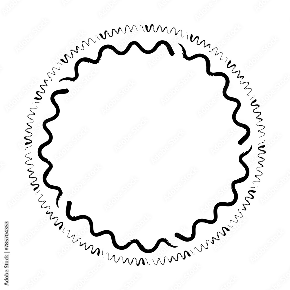 Abstract circle round grunge border frame ring for decoration ornament in vector illustration Abstract circle round grunge border frame ring for decoration ornament in vector illustration