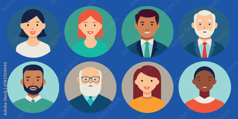 Awesome avatars of business men and women, office workers. Set of business people portraits in circles background
Awesome avatars of business men and women, office workers. Set of business people portraits in circles background