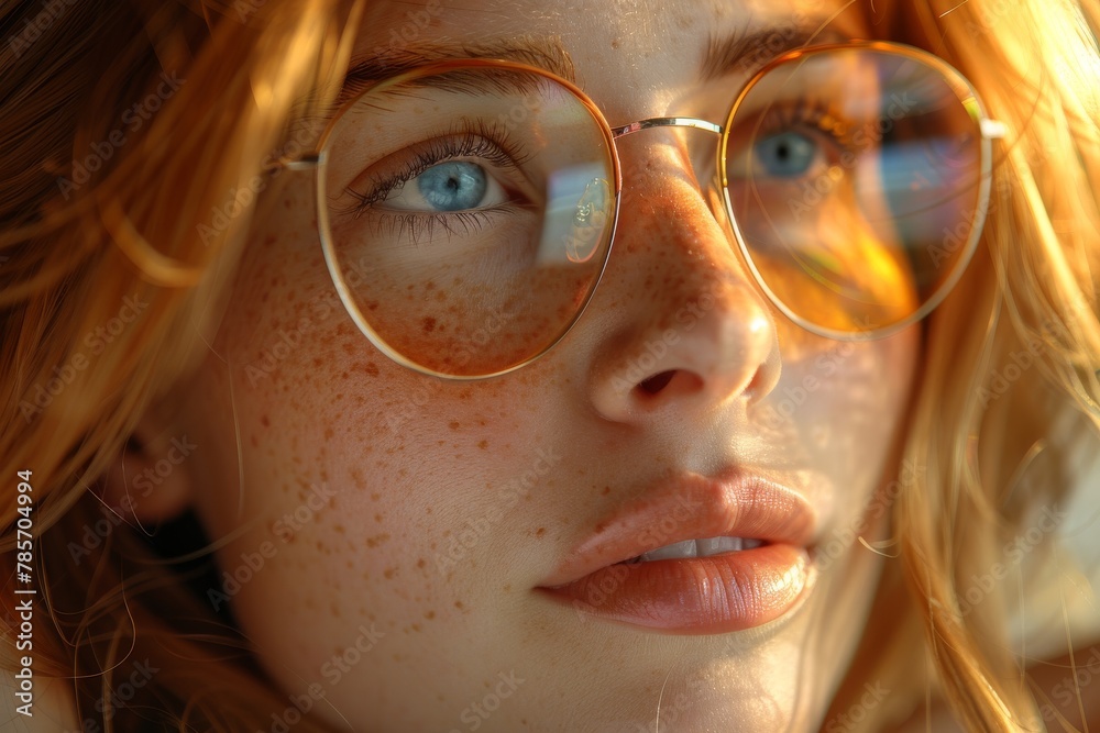 Although the woman's face is blurred, the focus on her hair texture and color emphasizes beauty and mystery Although the woman's face is blurred, the focus on her hair texture and color emphasizes beauty and mystery