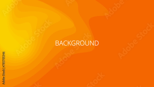 Orange abstract background with sharp wavy lines and gradient transition, dynamic swirl shape. Inclined bends	