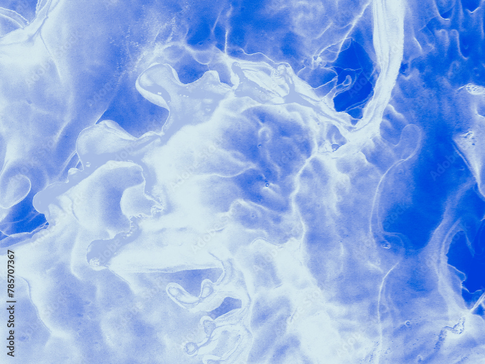 Naklejka premium Turquoise Highly-Textured Paint. White Texture