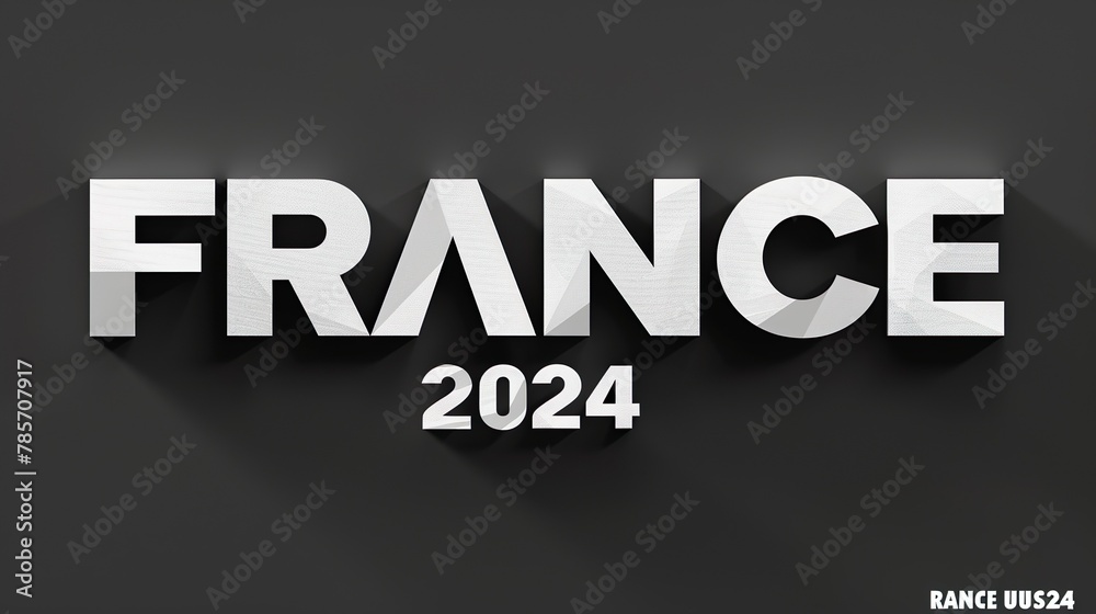 FRANCE 2024 logo made with Ai generative technology