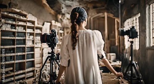 Wallpaper Mural Female photographer in her photography studio. Torontodigital.ca