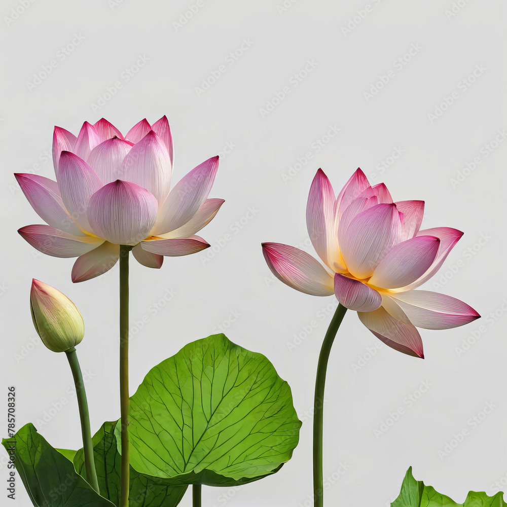 Fototapeta premium pink lotus flower generative ia 