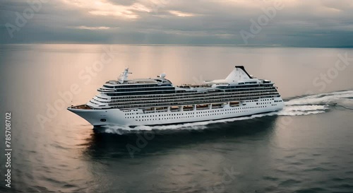 Modern transatlantic cruise ship. photo