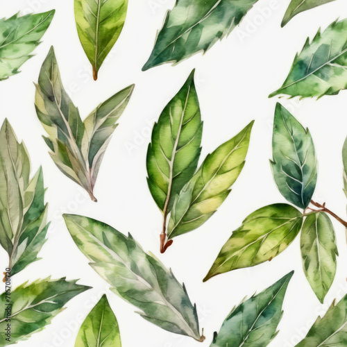 green leaves background  generative ia	