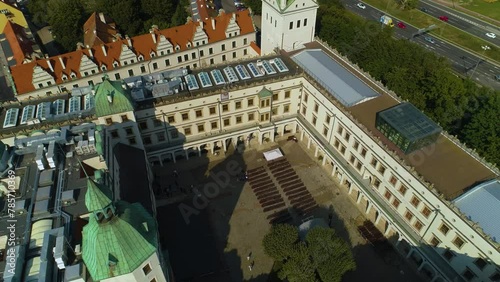 Pomeranian Dukes Castle Szczecin Zamek Ksiazat Pomorskich Aerial View Poland