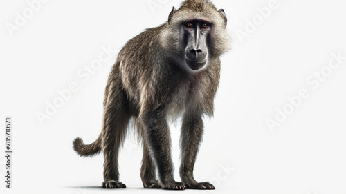 Monkey, Monkeys, Baby Monkey, Baboon Species, on White Background
