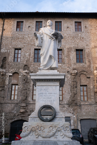 The statue of composer Giovanni Pierluigi da Palestrina photo