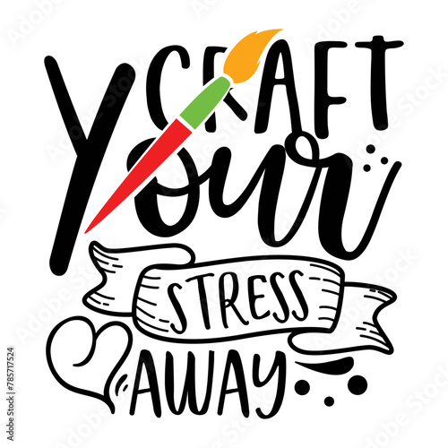 Stylish , fashionable and awesome Craft typography art and illustrator, Print ready vector  handwritten phrase knitting T shirt hand lettered calligraphic design. sewing Vector illustration bundle.