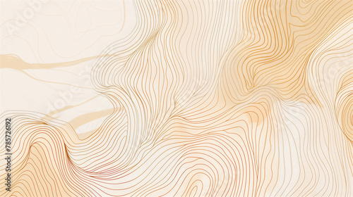 Abstract beige line art