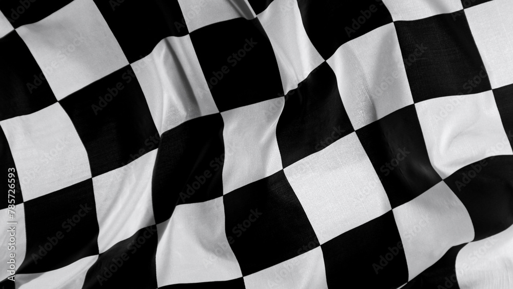 Naklejka premium Checkered flag, end race background, formula one competition