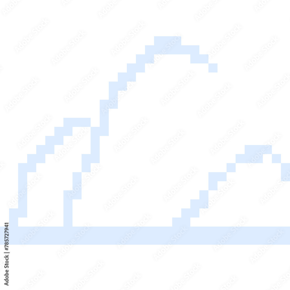 Cloud Pixel Art Icon Illustration