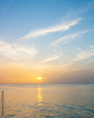sunset over the sea