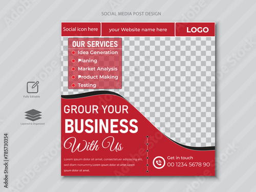 Creative Business Social media post design template.