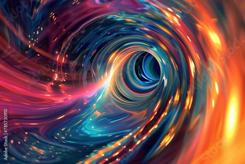 Surreal and futuristic wallpaper featuring swirling vortexes and vibrant colors, captivating the imagination